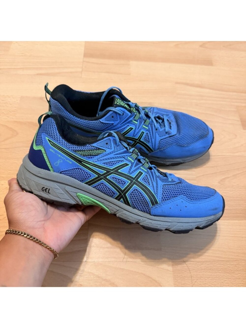 Asics Gel-Venture 8 1011A824-407 Mens US 10 Trail Running Shoes Blue Sneakers
